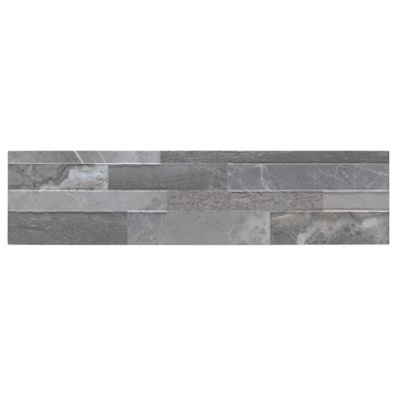 MSI NPAL6X24 Palisade - 6" x 24" Rectangle Floor Tile - Polished - Gray