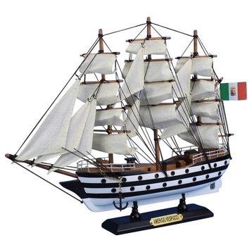 Wooden Amerigo Vespucci Tall Model Ship, 15"