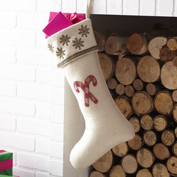 A MERRY LITTLE STOCKING &ndash; CANES - NEW - Christmas Stockings And Holders