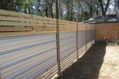 Metal and Wood fence