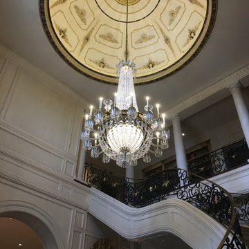 Park Lane Dome with Gilded Gold Leaf Accents, Marbelized Reliefs & Black Nuances
