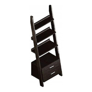 69 Particle Board Ladder Bookcase With A Storage Drawer