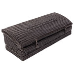 Artifacts Trading Company - 5 Section Tea Box With Lid, Tudor Black - Dimensions: