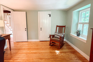 Example of a cottage home office design in Philadelphia