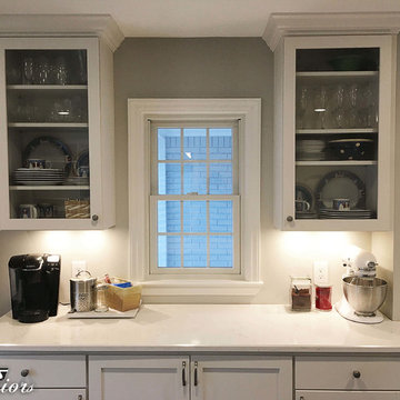 Traditional Kitchen with Island-Table Hybrid