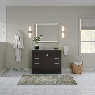 Ashton Bathroom Vanity, Espresso, 42", Single Sink, Freestanding