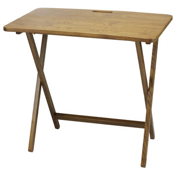 American Trails Arizona Folding Table With Solid Red Oak