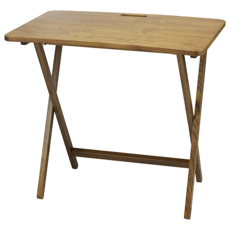 American Trails Arizona Folding Table With Solid Red Oak