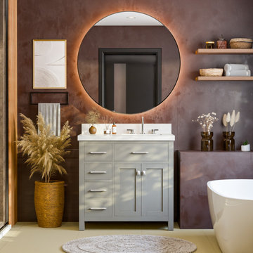 Caroline Parkway 36'' Grey Bathroom Vanity
