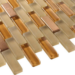 Glossy and Matte Honey Subway Glass Mosaic Tiles - Home Accessories & Decor