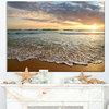 "Bright Cloudy Sunset in Calm Ocean" Seascape Wall Art, 40"x20"
