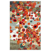 Mohawk Home Strata Tossed Floral Multi, 7' 6"x11'