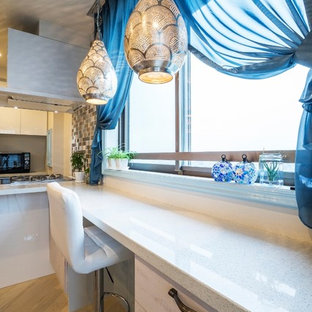 Mediterranes Wohnzimmer in Tokio