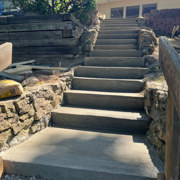 Concrete Stair Landing & Lakefront Access Construction