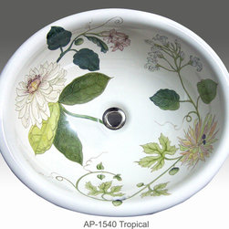 Hand Painted Drop-in Sinks by Atlantis Porcelain Art - Products