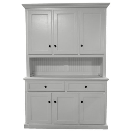 Modern Dining Hutch and Buffet, Bright White