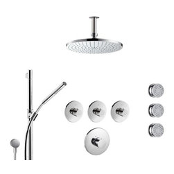 Hansgrohe Axor Starck Thermostatic Shower Set with Showerhead, Handshower, and B - Showerheads And Body Sprays