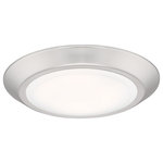 Quoizel - Quoizel Verge LED Flush Mount VRG1608BN - One Light Flush Mount from Verge collection in Brushed Nickel finish. Number of Bulbs 1. Max Wattage 15.00 . No bulbs included. Available in three finishes and four sizes, the flush mount is suited for a variety of room applications. In your choice of brushed nickel, white or oil-rubbed bronze, it is featured in sizes of 7.5``, 12``, 16`` or 20``. The domed white acrylic shade is illuminated with integrated LED technology and the thick canopy adds depth to the simple structure. No UL Availability at this time.