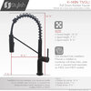 Single Handle Pull-Down Dual Mode Kitchen Faucet, Matte Black