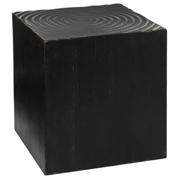 Rustic Black Wood Accent Table 89285