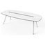 Large A-Lowha Long Board Table, White, White Frame