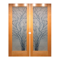 Etched Glass Office Double Doors - Products