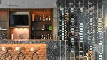 Corona Del Mar Newport Beach Glass Modern Contemporary Custom Wine Cellar