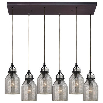 Glam Luxe Traditional Six Light Chandelier in Oil Rubbed Bronze Finish