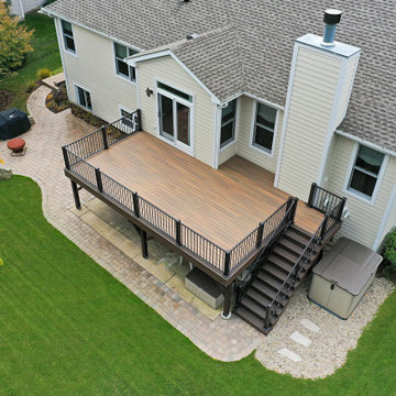 Tigerwood decking and Mocha Staircase