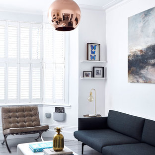 Design ideas for a midcentury living room in London.
