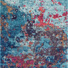 Abstract Splatter Seascape Area Rug, Multi, 8'x10'
