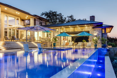 Trendy home design photo in Austin