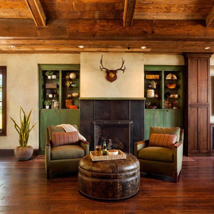 Trendy home theater photo in Portland