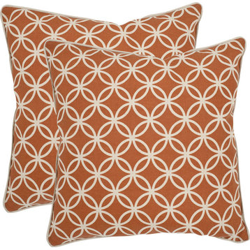 Alice Pillows, Set of 2, Brown, Down Feather Filler