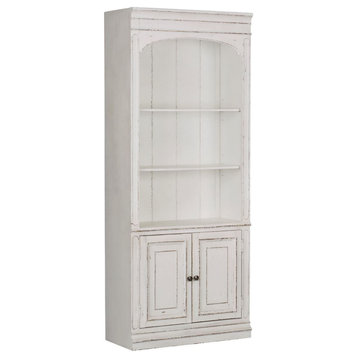 Liberty Furniture Magnolia Manor Bunching Bookcase in Antique White