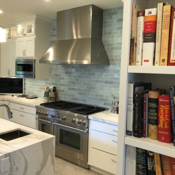 White Face-Framed Kitchen with Full Overlay Doors