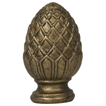 Urbanest Pineapple Lamp Finial, 2", Antique Gold, Single