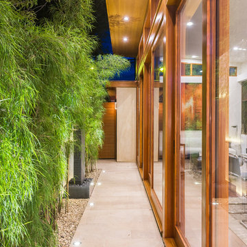 Dining Room to Side Yard Water Feature - South View