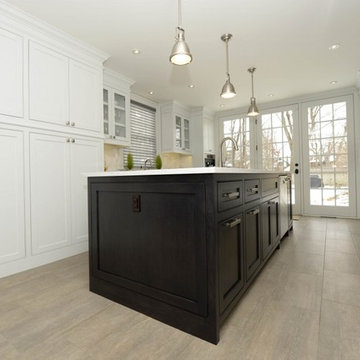 Soft Two-Tone Grey Kitchen