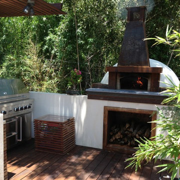 Steel and Stucco Wood-burning Oven