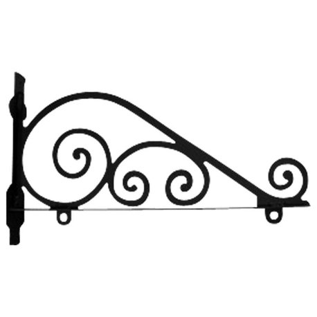 Village Wrought Iron SGB-103-18 Traditional Sign Bracket, Black