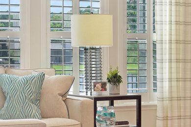 Inspiration for a transitional family room remodel in Jacksonville