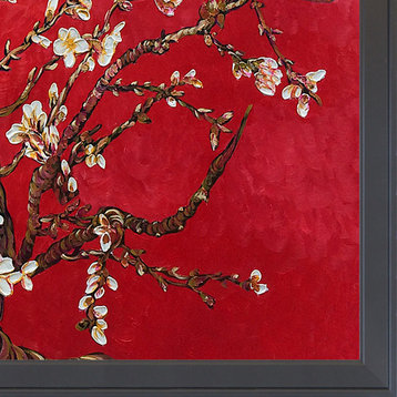 La Pastiche Branches of an Almond Tree in Blossom with Gallery Black, 34" x 44"
