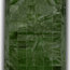 Patchwork Leather Cubed Cowhide Rug, Green Olive With Border, 200x300 cm