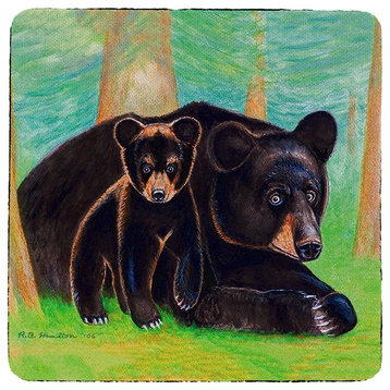 Betsy Drake Bear Cub Coaster Set of 4