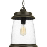 Progress Lighting - Conover Hanging Lantern - Conover is an outdoor lantern collection featuring nautical influences. A protective die cast ring surrounds beautiful clear seeded glass. Vintage metallic finishes are available for this collection that is sure to enhance curb appeal for a variety of exteriors. Uses (1) 100-watt medium bulb (not included).