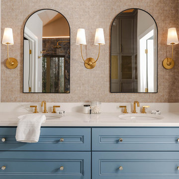 Moody Bathroom and Fun Laundry Room