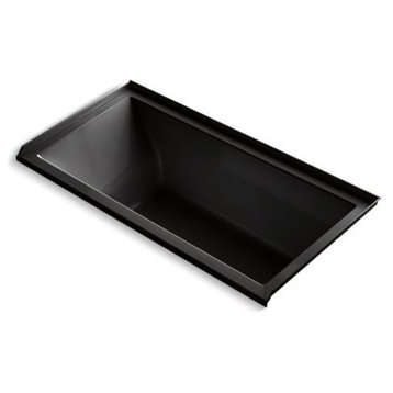 Kohler Underscore Rectangle 60"x30" Alcove Vibracoustic Bath, Black