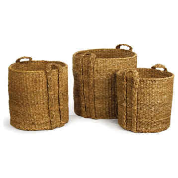 Seagrass Round Baskets Large, Set of 3