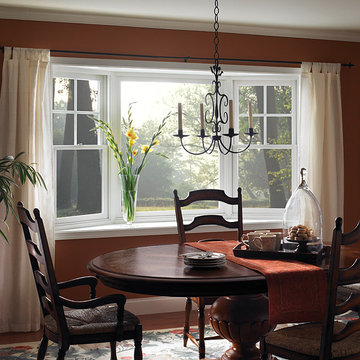 Vinyl Bay Window with double hungs